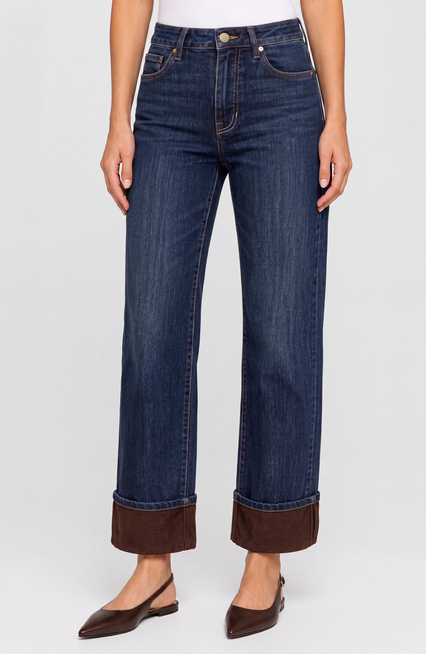 Kennedy High-Rise Straight W/ Velvet Cuff (30" Inseam)