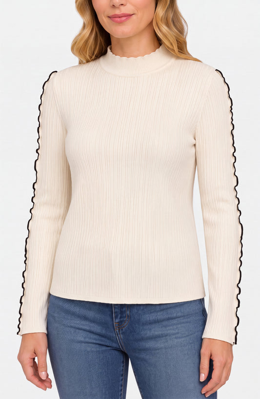 Liverpool Mock Neck Long Sleeve Sweater