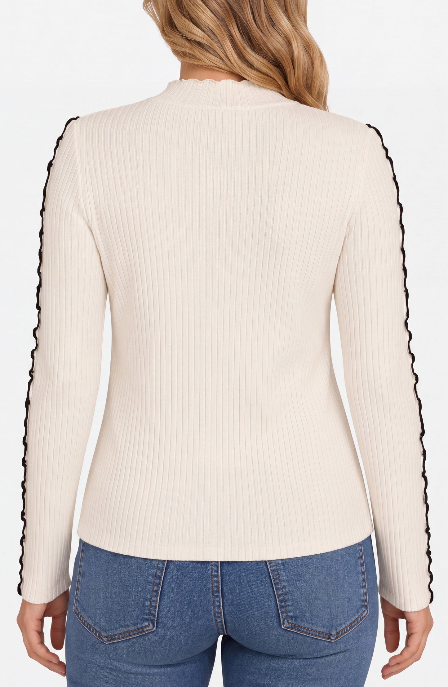 Liverpool Mock Neck Long Sleeve Sweater