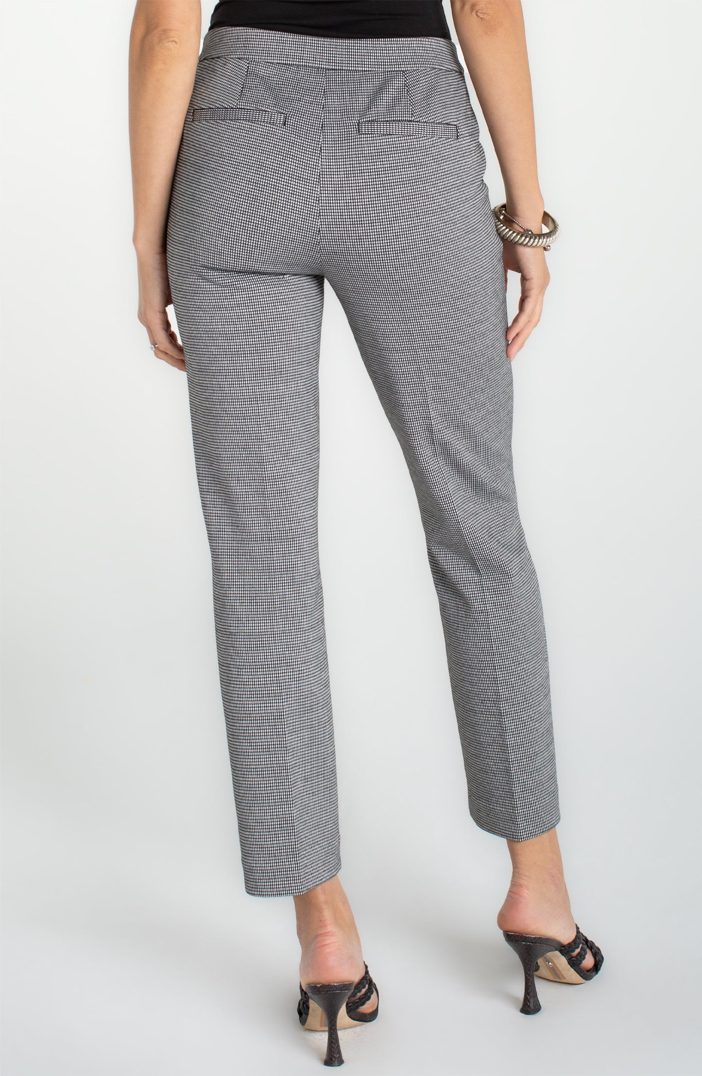 Liverpool Kayla Pullon Trouser (Black and White Mini Check)
