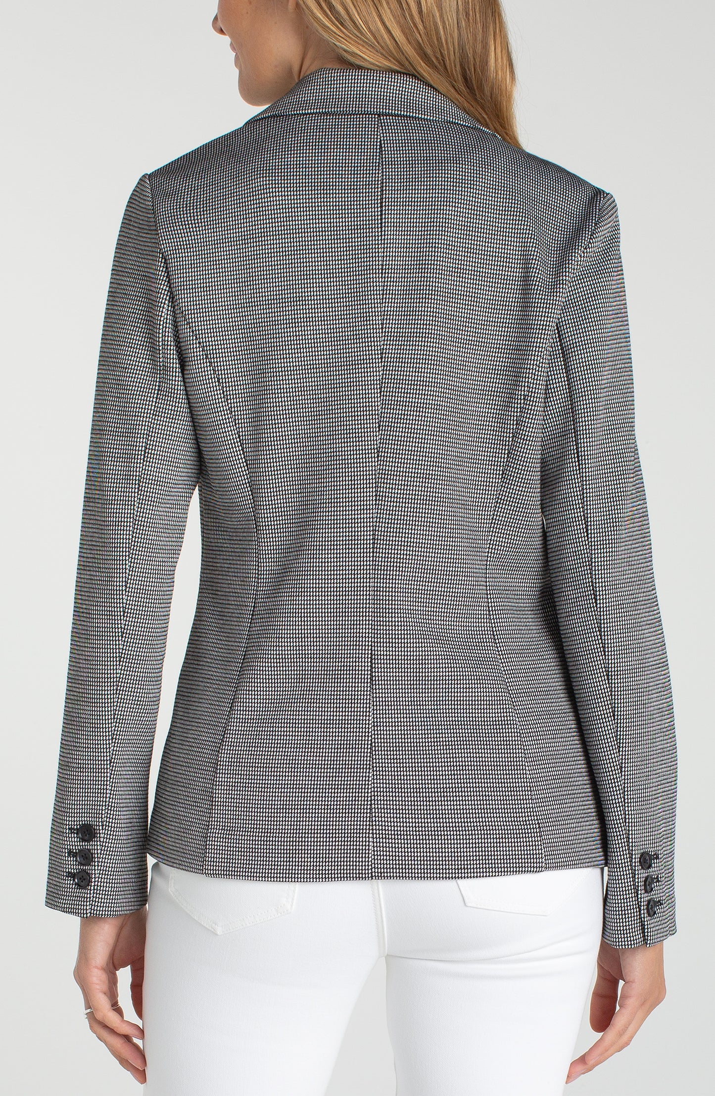 Liverpool Fitted Blazer (Black and White Mini Check)