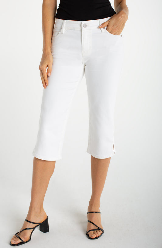 Liverpool Capri w/ Slit (17" inseam) (Bright White)