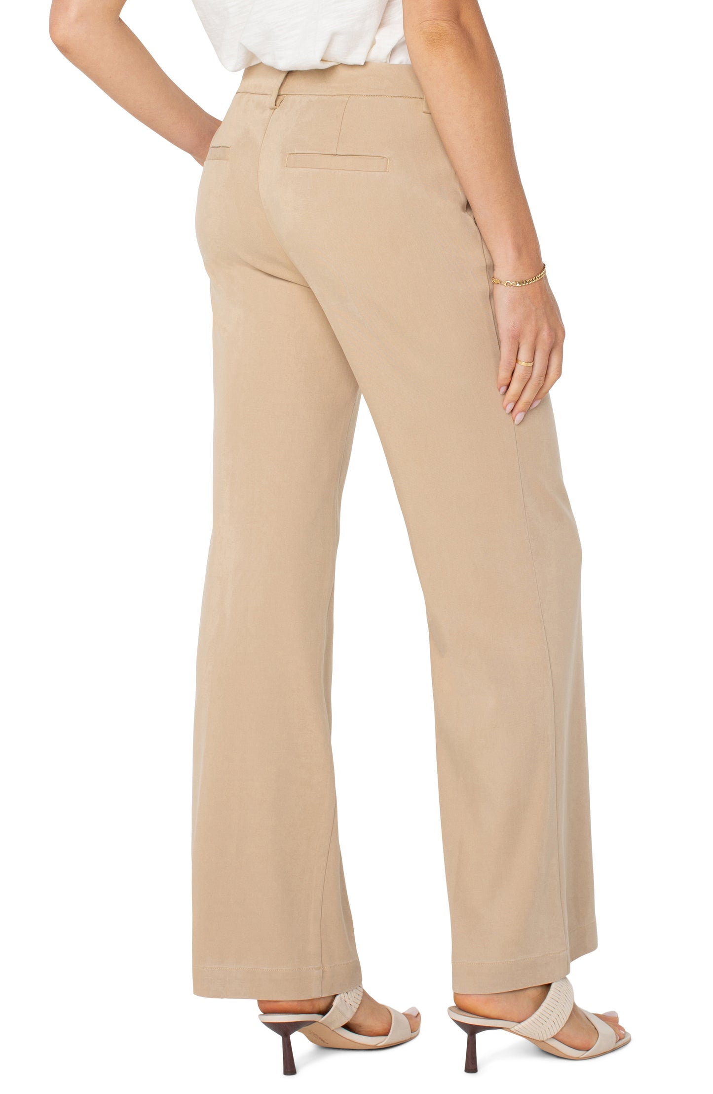 Liverpool Kelsey Wide Leg Trouser 31" Inseam (Sand Dune)