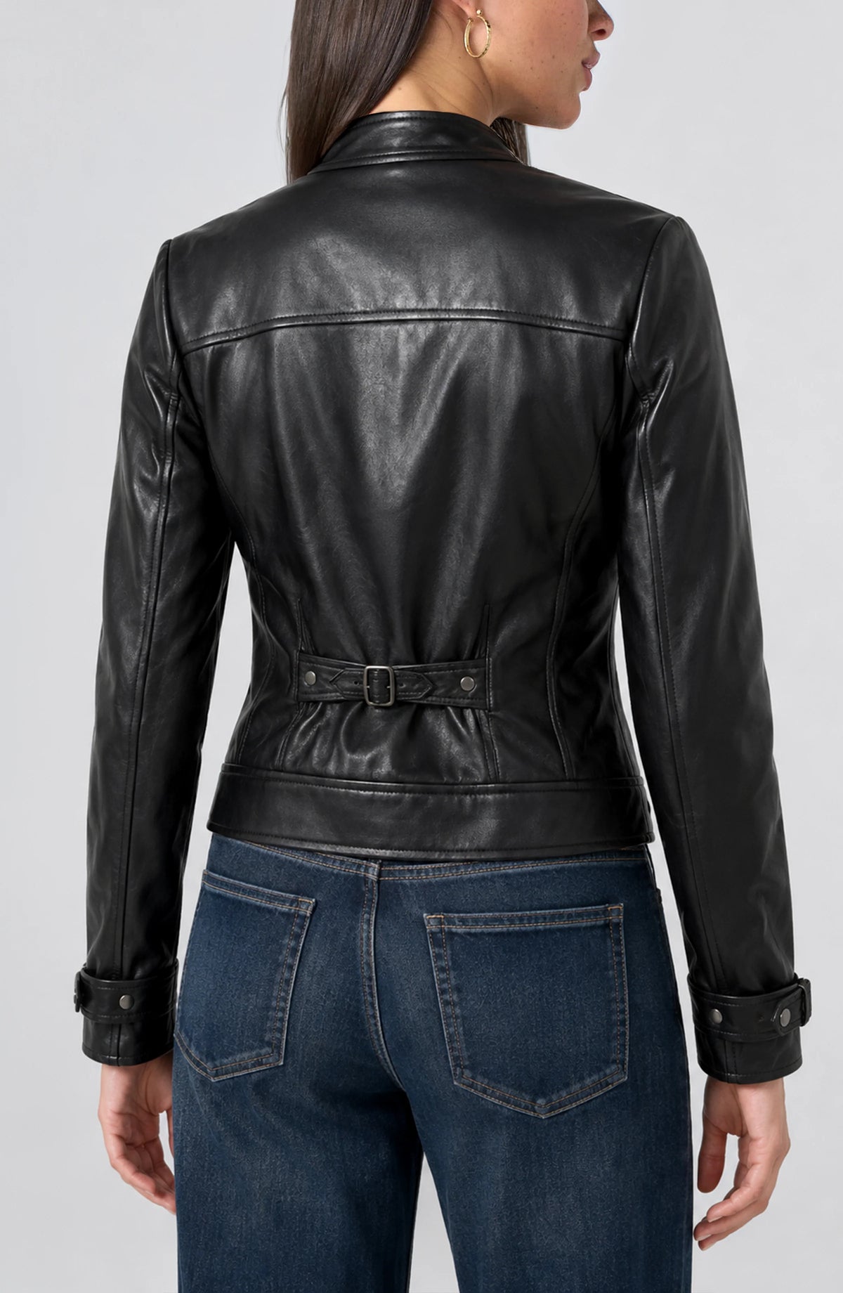 Liverpool Zip Front Moto Jacket W/ Buckle
