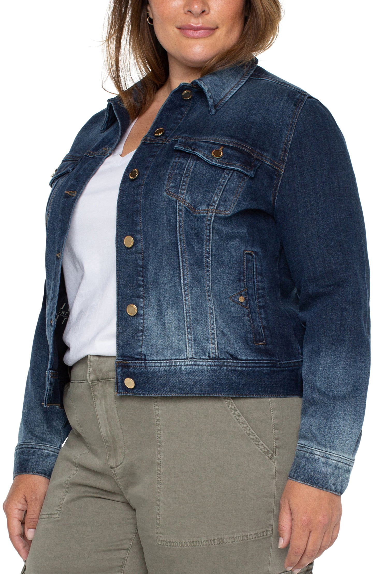 Liverpool Classic Jean Jacket Plus Size (Glenrock)