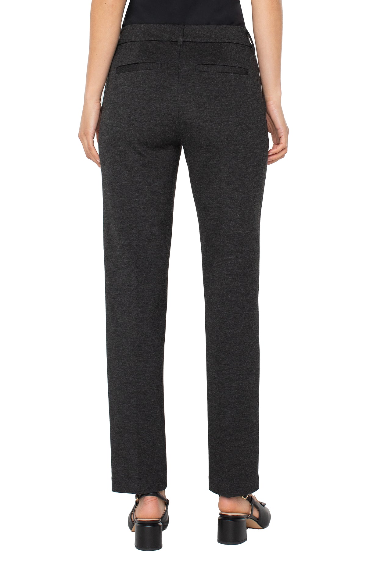Kayla Pull-On Wide Leg Trouser (Black Multi)