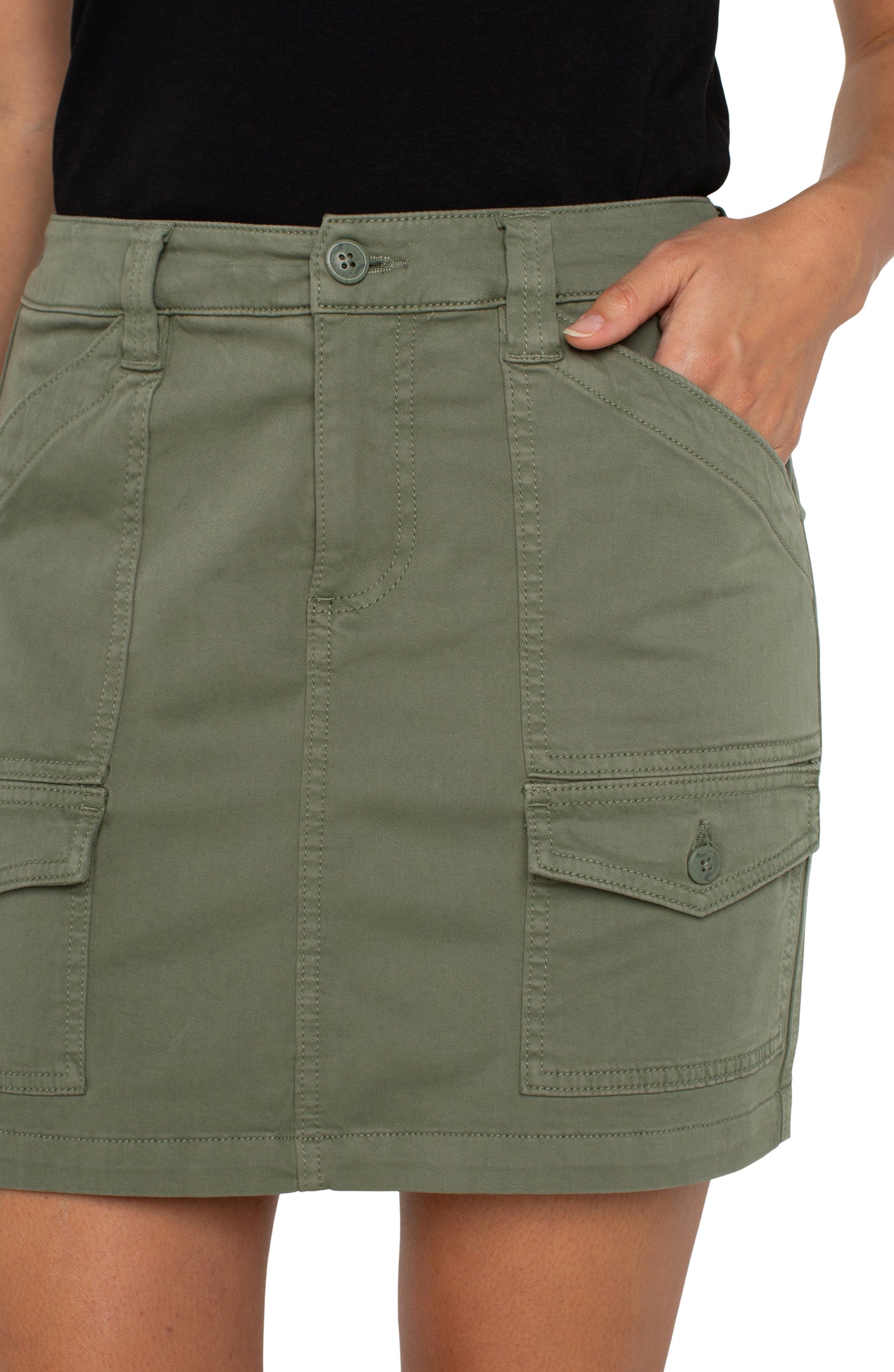 Liverpool Cargo Skirt (Martini Olive)