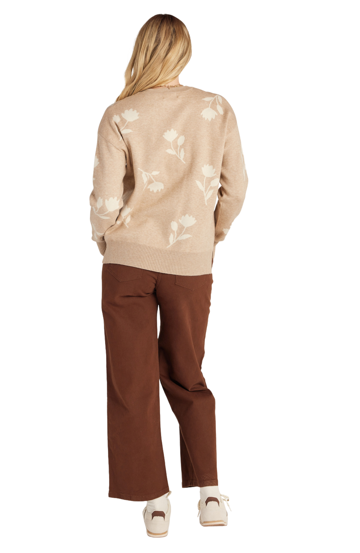 Flower Jacquard Sweater