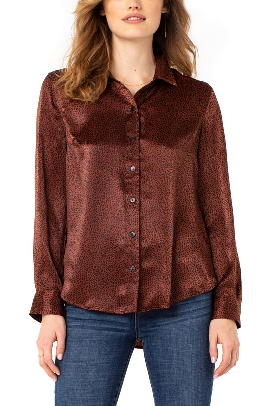 Liverpool Button Up Woven Blouse