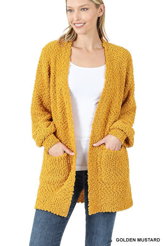 Popcorn Cardigan with Pockets