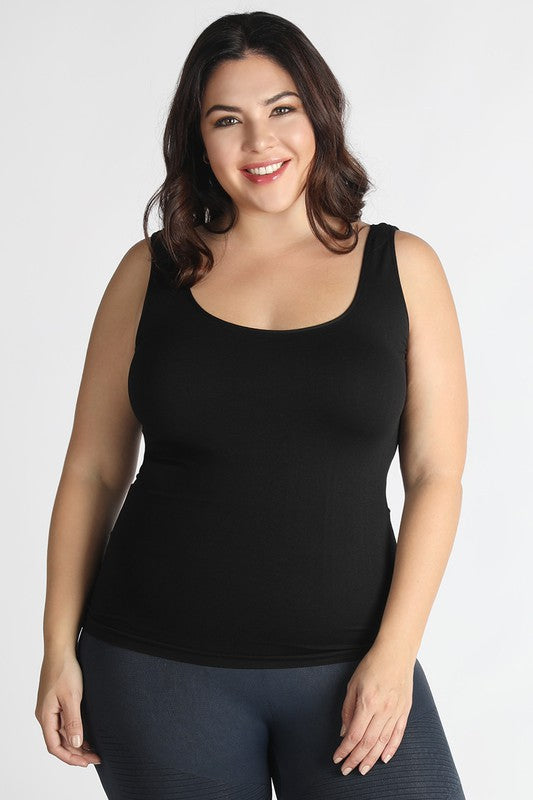 Nikibiki Reversible Double Sided Plus Size Plain Jersey Tank Top