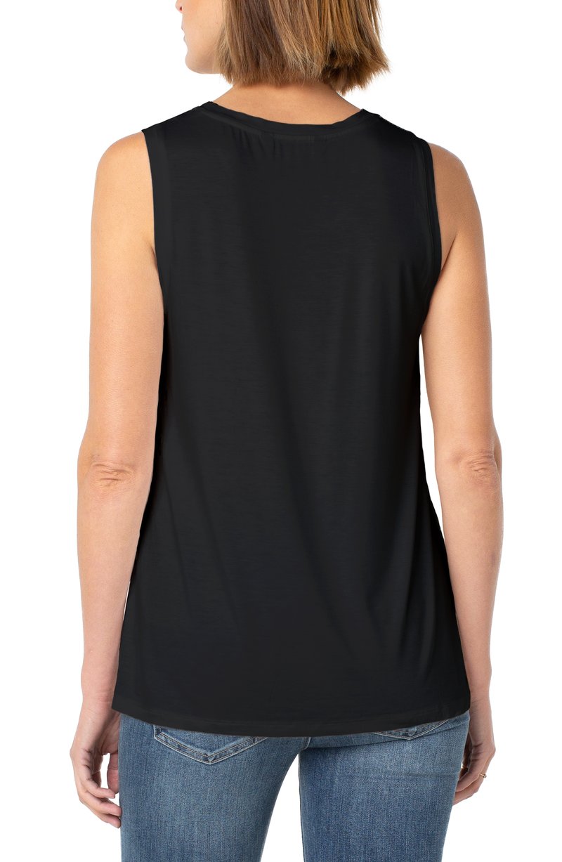 Liverpool Sleeveless Scoop Neck Knit Tank (Solid)