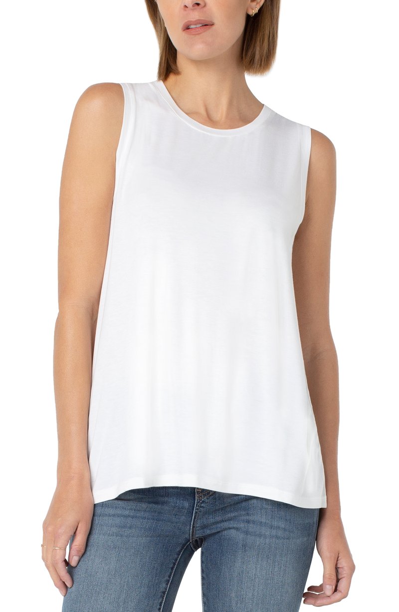 Liverpool Sleeveless Scoop Neck Knit Tank (Solid)