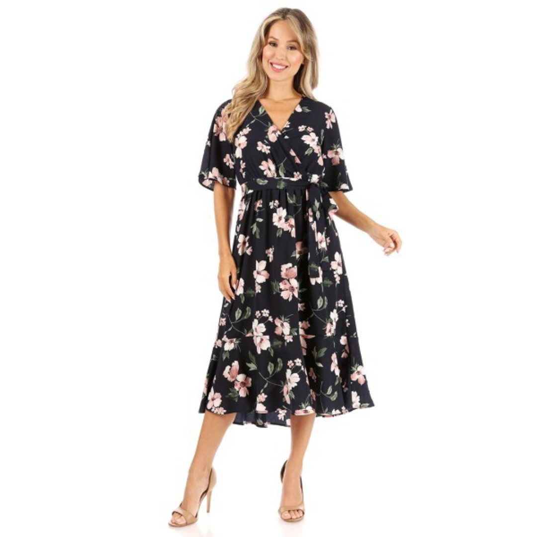 Floral Mid Length Dress