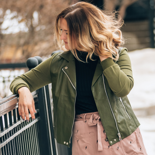 Leather/Suede Green Jacket