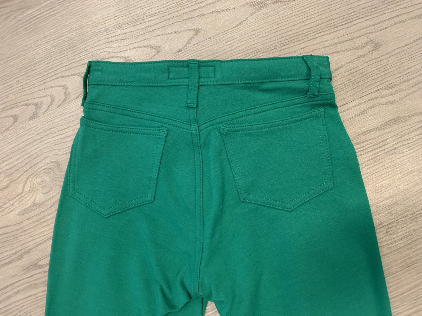 Green Mid Rise Moleton Pants