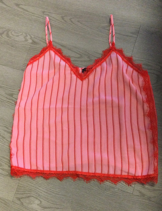 Lace Pink and Red Cami