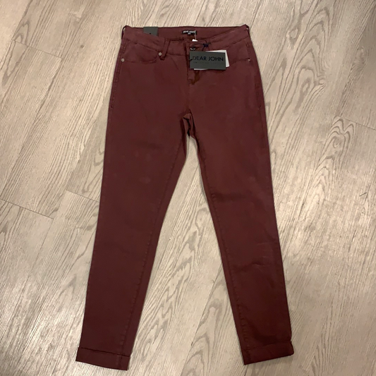 Dear John Plum Jeggings with Rolled Cuff