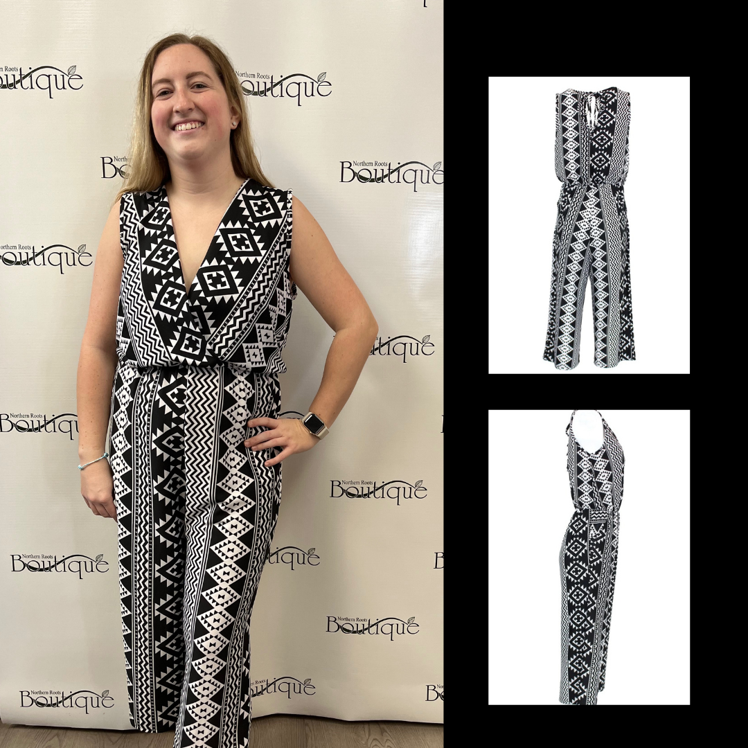 Jumpsuit with Geometric Design