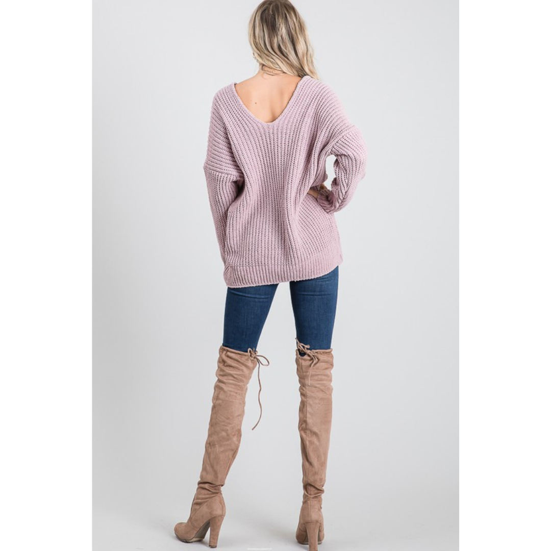 Plush V-Neck Sweater