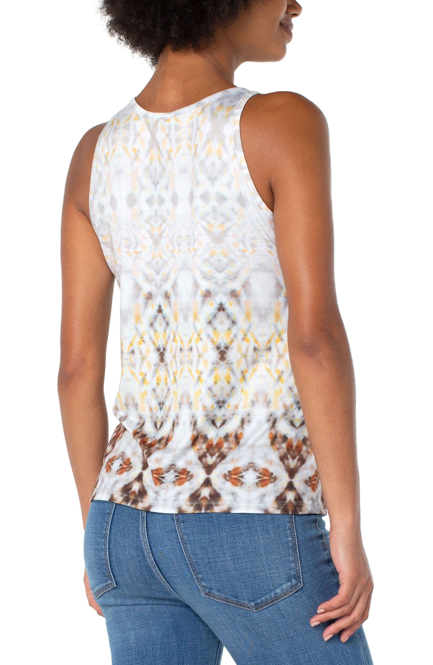 Liverpool Tie Die Knit Halter Top